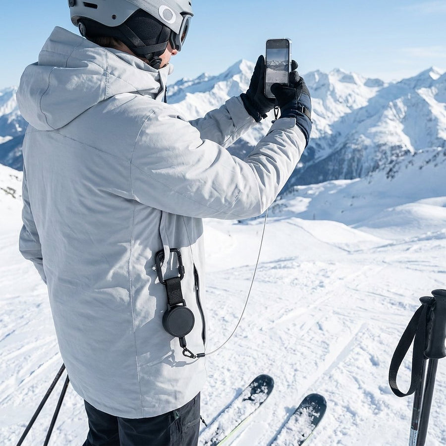 Take photos on the slopes with your phone secured
