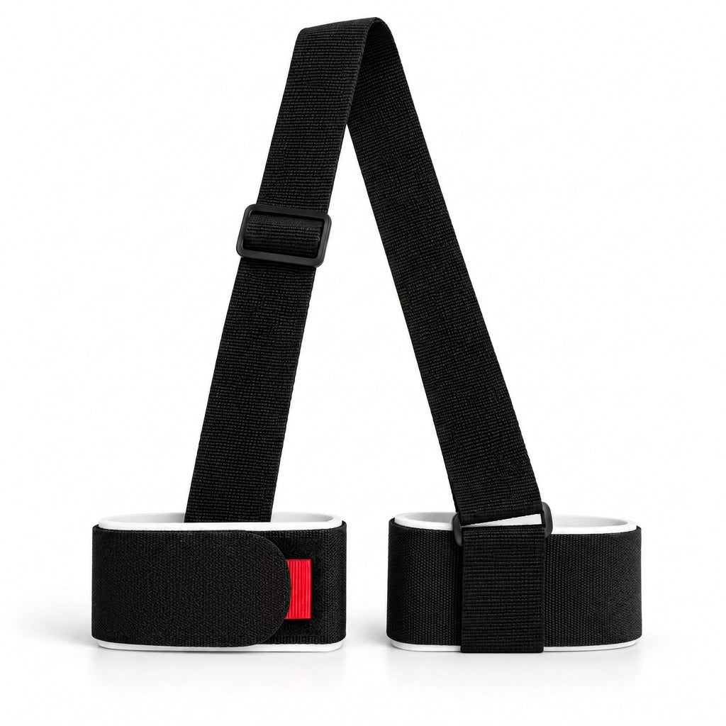 Ski carrier strap on a white background